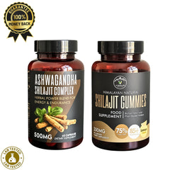 Ashwagandha Shilajit 500mg and Shilajit Gummies 300mg Bundle - VIGOUR SHILAJIT UK