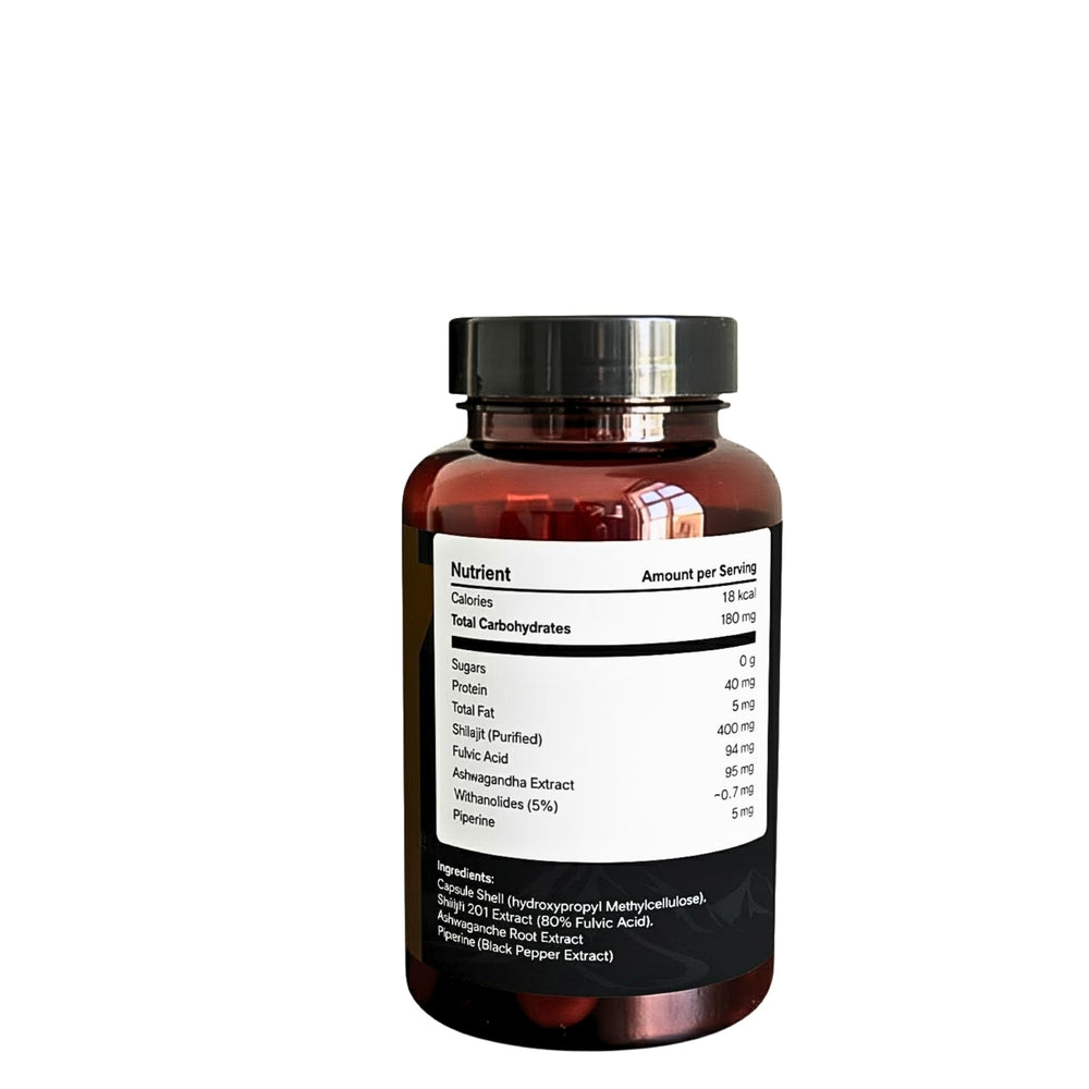 Ashwagandha Shilajit Complex 500mg – 60 Capsules - VIGOUR SHILAJIT UK