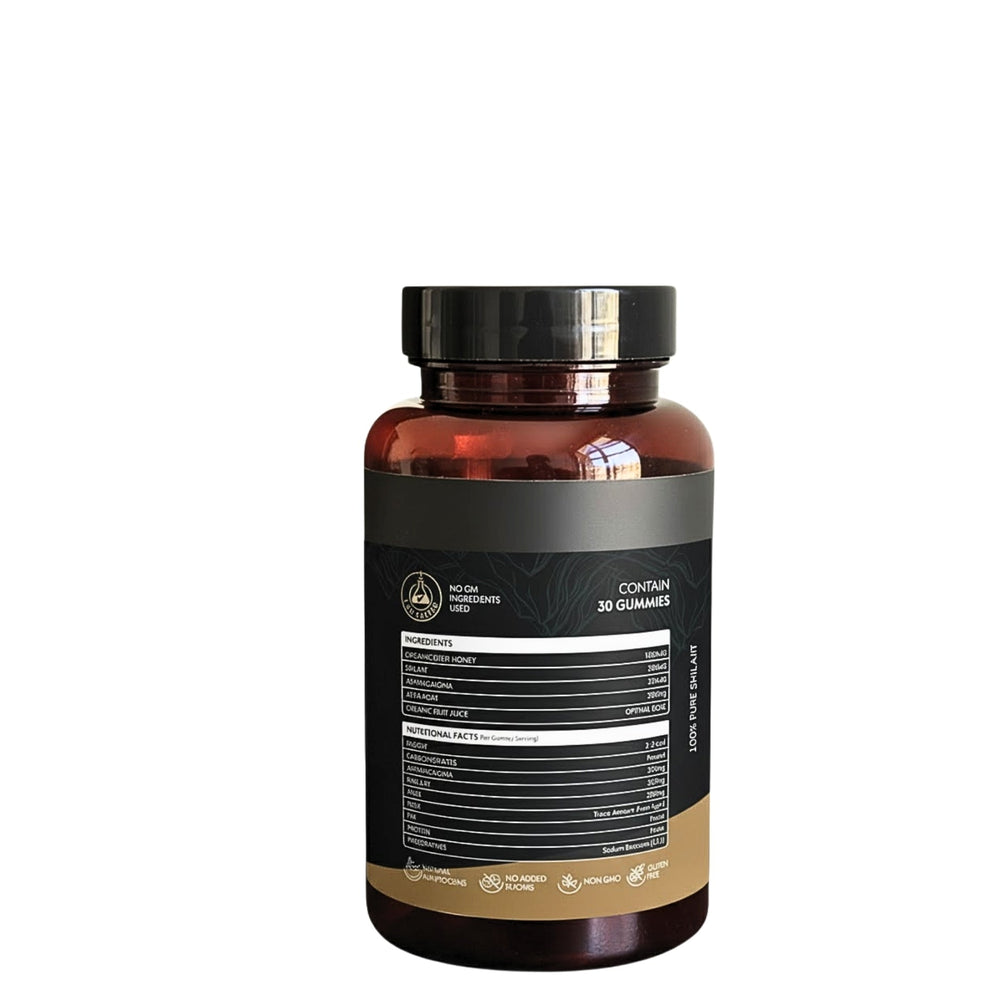 Shilajit Gummies 300mg | 30 Gummies Lemon Flavor - VIGOUR SHILAJIT UK