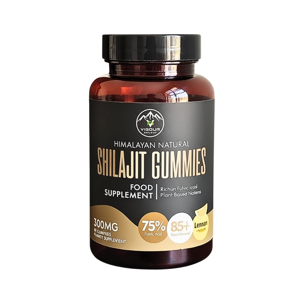 Shilajit Gummies 300mg | 30 Gummies Lemon Flavor - VIGOUR SHILAJIT UK