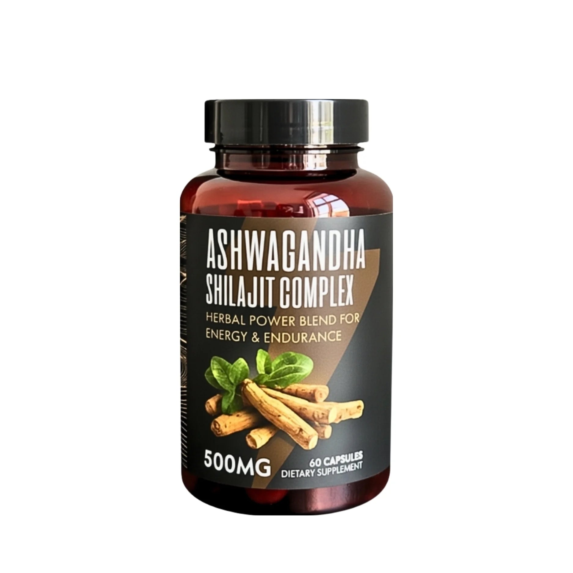Ashwagandha Shilajit Complex 500mg – 60 Capsules - VIGOUR SHILAJIT UK