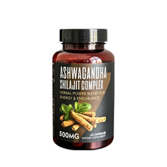 Ashwagandha Shilajit Complex 500mg – 60 Capsules - VIGOUR SHILAJIT UK