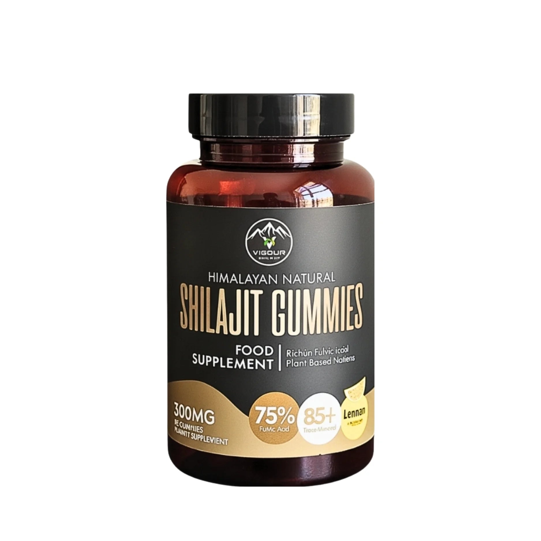 Shilajit Gummies 300mg | 30 Gummies Lemon Flavor - VIGOUR SHILAJIT UK