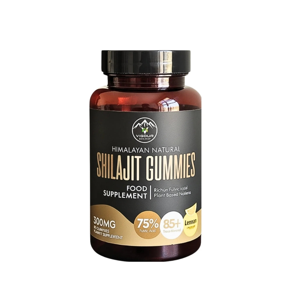 Shilajit Gummies 300mg | 30 Gummies Lemon Flavor - VIGOUR SHILAJIT UK